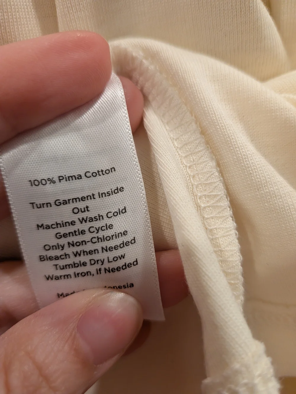Talbots Cream V-Neck Long Sleeve Top - Picture 3 of 4
